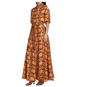 Hannah Artwear Silk Oceanus Belted Floral Maxi Dress Size 1/US 6